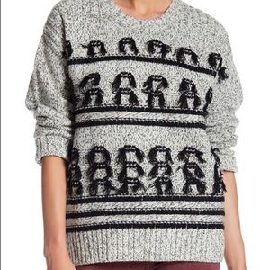 Current Elliott Wool Fringe Sweater